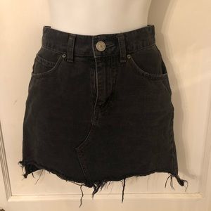 Black Denim Mini Skirt Urban Outfitters